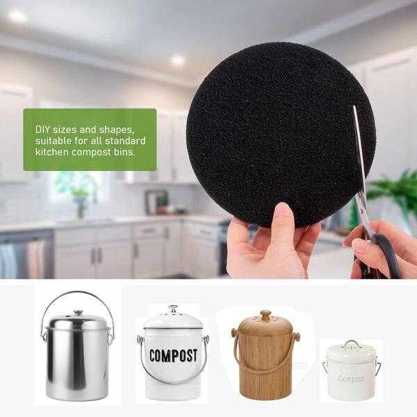 7.25 Inch Charcoal Filters For 10 Pack Kitchen Countertop Compost Bins Extra - View #8