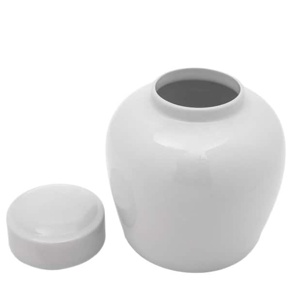 Oriental Furniture 10 in. White Porcelain Ginger Jar BW-GJAR-WHT - The Home  Depot