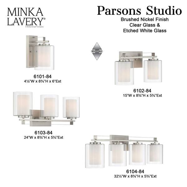 Parsons Studio 4-Light Brushed Nickel Bath Light Parsons Studio 4-Light Brushed Nickel Bath Light