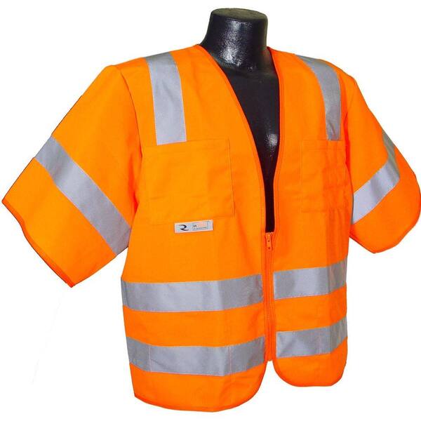 Radians Std Class 3 3X-Large Orange Solid Safety Vest