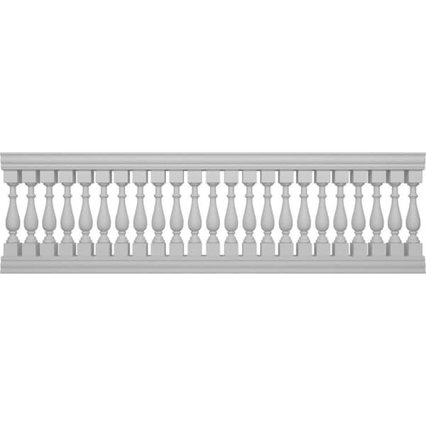 Ekena Millwork Fiberthane Traditional Balustrade 132 in. L x 41 in. H Fiberglass Railing Kit