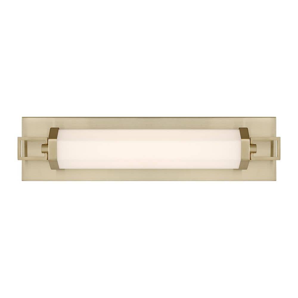 Parker 18 in. W x 4.5 in. H Noble Brass Integrated LED Bathroom Vanity Light price history on PriceWatchPro