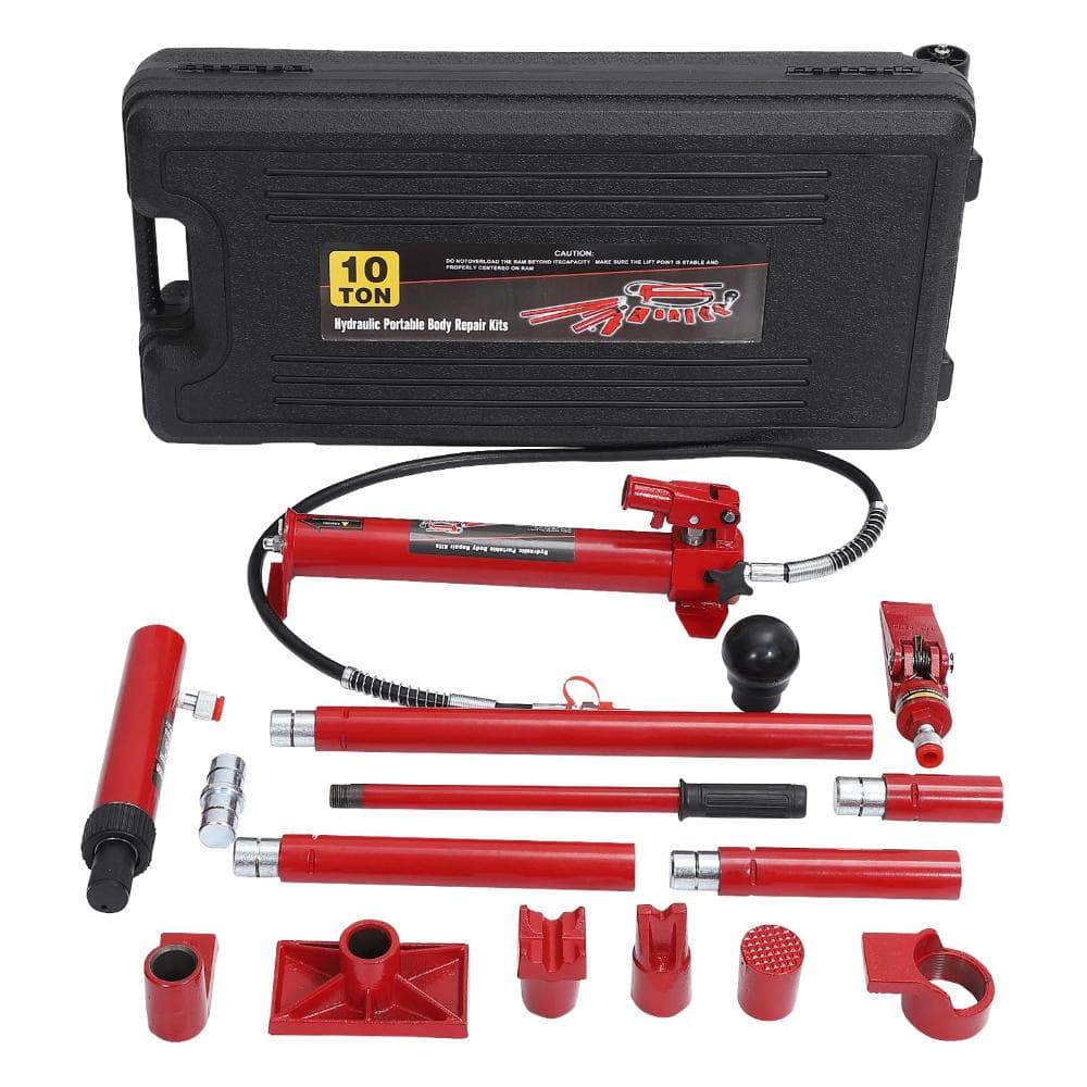 Heavy Duty Porta Power Hydraulic Jack Kit with Pump, 4.6ft Hose, Secure Carrying Case for Auto Body Frame Repair, Garage price history on PriceWatchPro