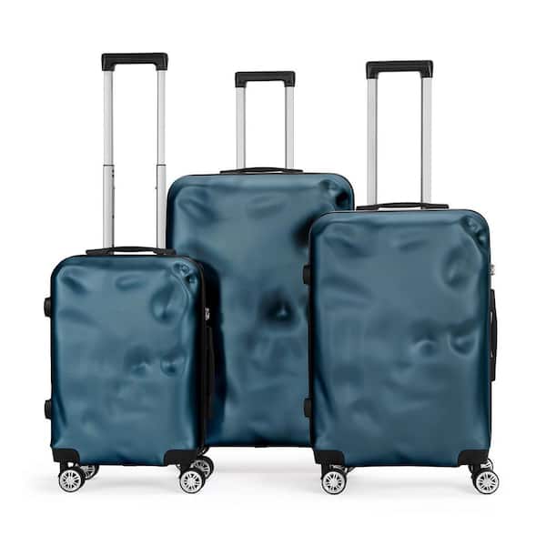 3-Piece Hard Side Luggage Sets with TSA Lock Spinner Wheels, Blue Green