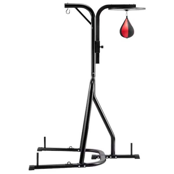 VEVOR 2 in. 1 Punching Bag Stand, Steel Heavy Duty Workout Equipment, Adjustable Height Boxing Punching Bag and Speed Bag