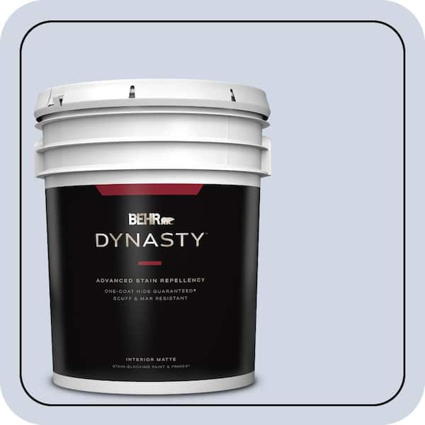 BEHR DYNASTY 5 gal. #600E-2 Harbor Mist Matte Interior Stain-Blocking Paint & Primer