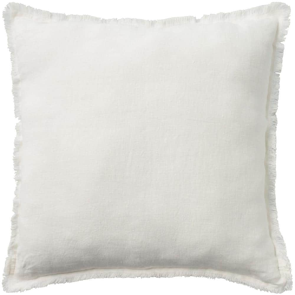 Mina Victory Cover Ivory Farmhouse 20 in. x 20 in. Square 012342 - The ...