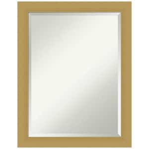 Grace 21.5 in. x 27.5 in. Modern Rectangle Framed Brushed Gold Bathroom Vanity Mirror