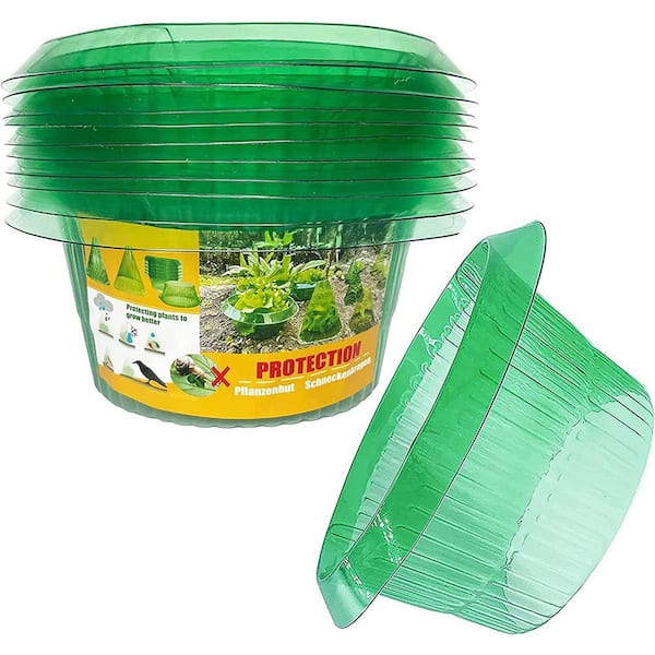 Unbranded Pack of 15 Plastic Plant Protection Collars that Protect Plants Just Get Better without Chemicals (Jade Green)