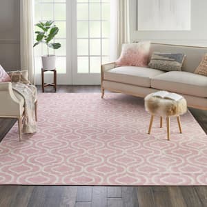 Jubilant Pink 8 ft. x 10 ft. Moroccan Farmhouse Area Rug