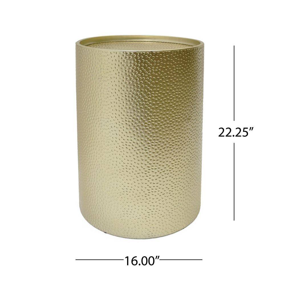 Modern Industrial Gold Hammered Iron 3-Piece Table Set