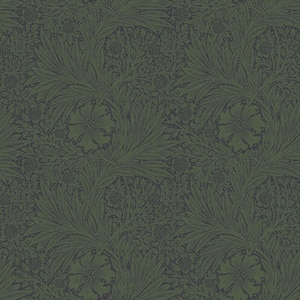 William Morris at Home Marigold Fibrous Green Wallpaper