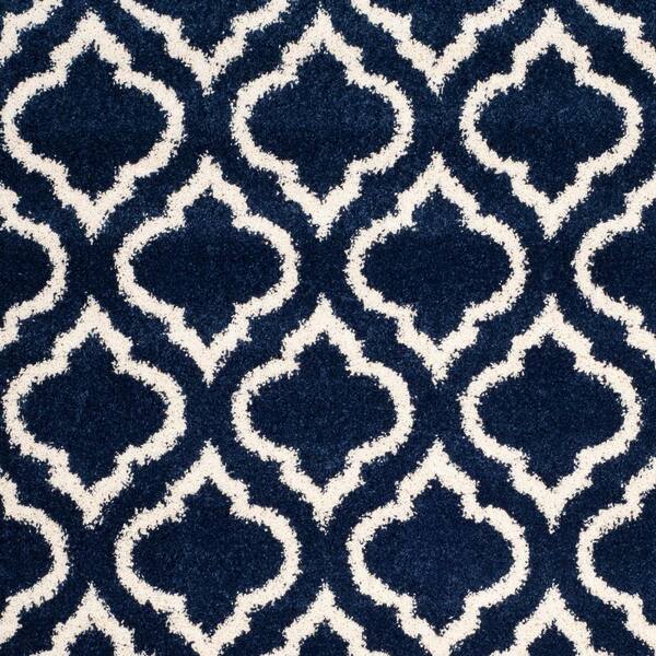 Safavieh Hudson Shag SGH284C Navy - Ivory 9' x 12' Area Rug