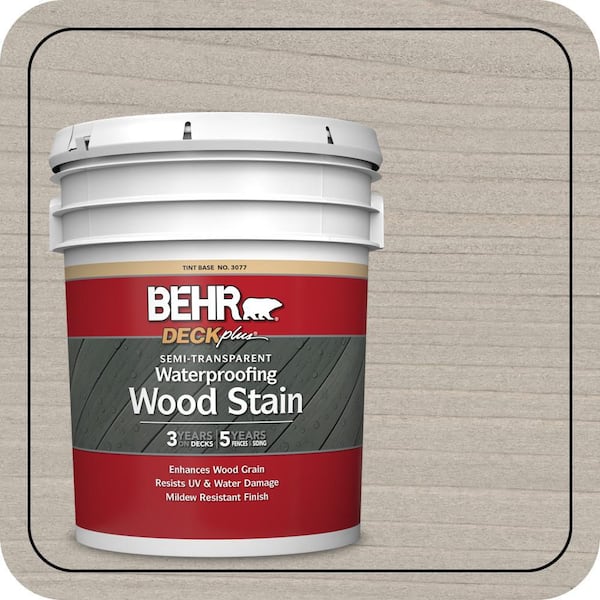 5 gal. #ST-210 Ultra Pure White Semi-Transparent Waterproofing Exterior Wood Stain