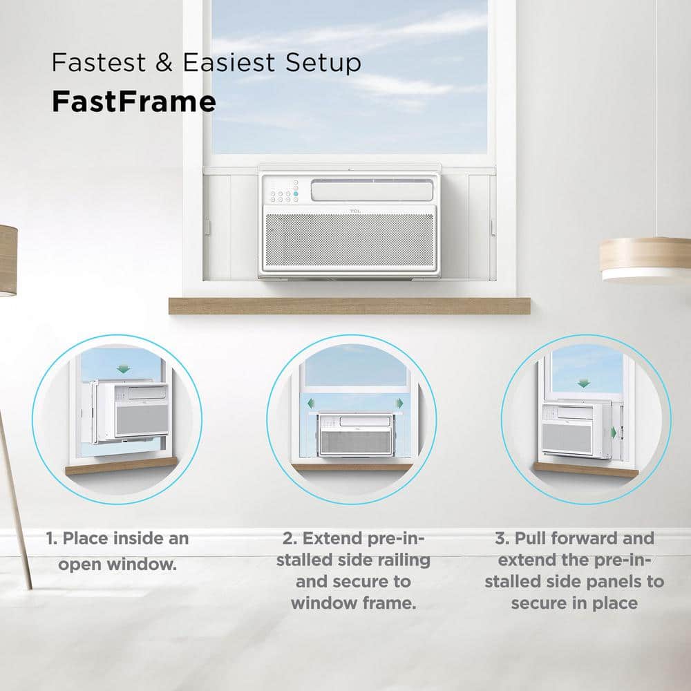 TCL 10,000 BTU White Smart Inverter Window Air Conditioner