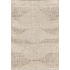 Peroti Beige Tribal 9 ft. x 12 ft. Outdoor Area Rug