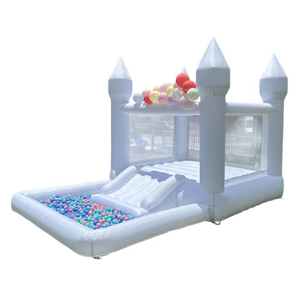 13 x 8 x 8 ft. Bounce House with Slide and Ball Pit, Multifunctional Inflatable Bouncer for Kids, Oxford Cloth Material