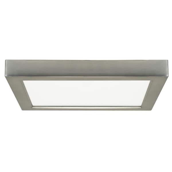 SATCO 9 in. 18.5-Watt Brushed Nickel Integrated LED Flush Mount