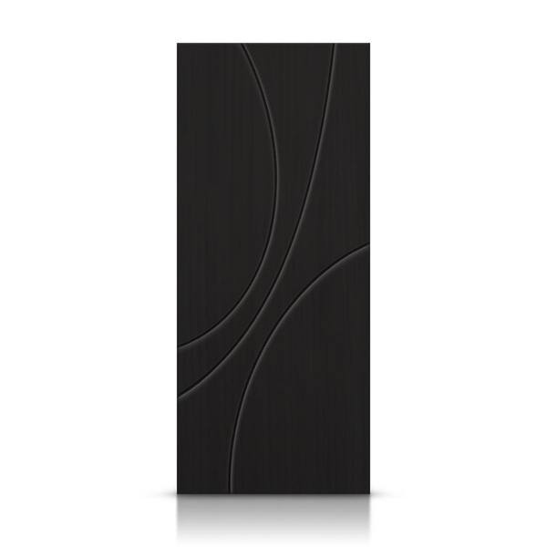CALHOME 40 in. x 96 in. Hollow Core Black Stained Composite MDF Interior Door Slab