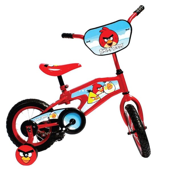 Cycle Force Group Street Flyers Angry Birds Kid's Bike, 12 in. Wheels, 8 in. Frame, for Boys and Girls in Red