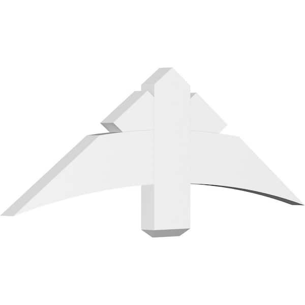 Ekena Millwork Alberta 48 in. W x 16 in. H x 2 in. D Signature Polyurethane Bracket
