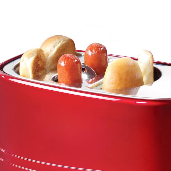 Nostalgia Pop-Up 2-Hot Dog and Bun Toaster With Mini Tongs HDT600RETRORED -  The Home Depot