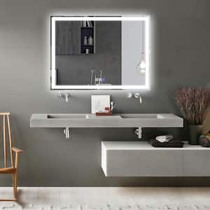 48 in. W x 36 in. H Frameless LED Light Bathroom Vanity Mirror