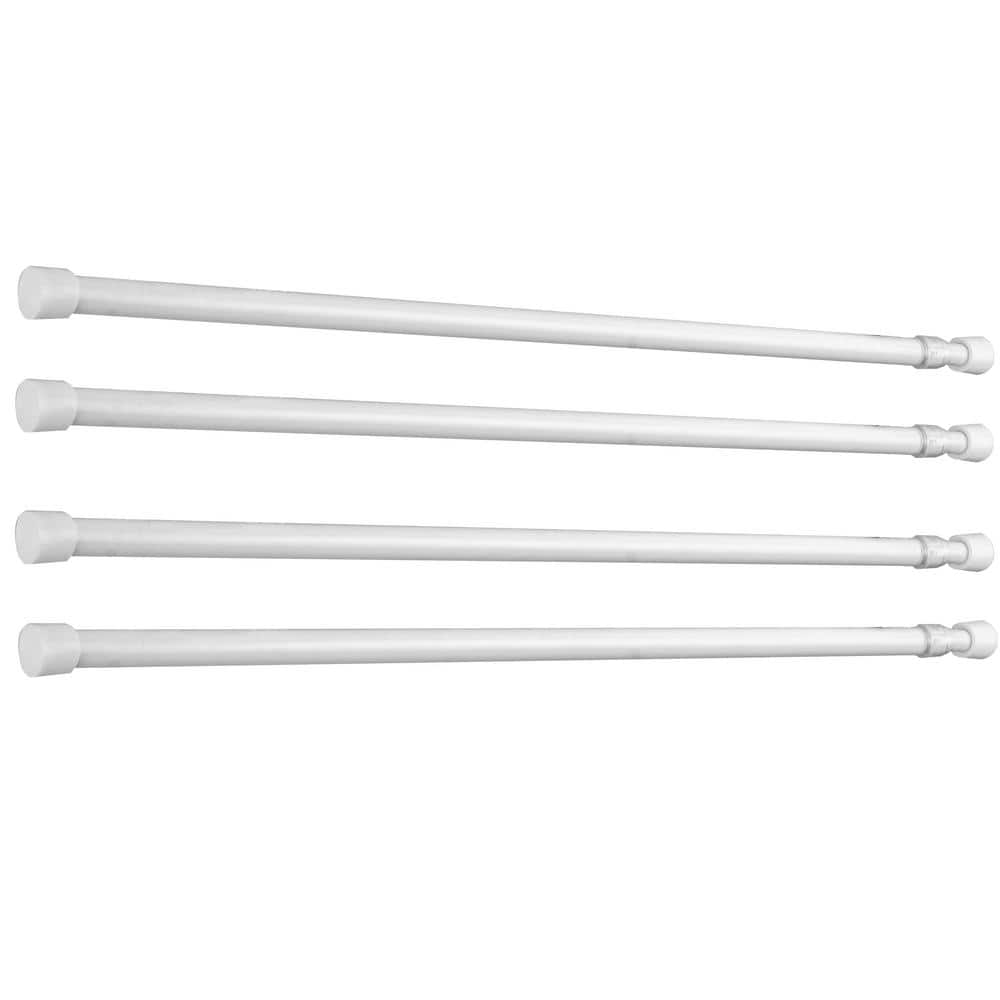 EMOH 17"-26" Adjustable Swing Curtain Rod 5/8" dia. in White  HSwing17-01 - The Home Depot