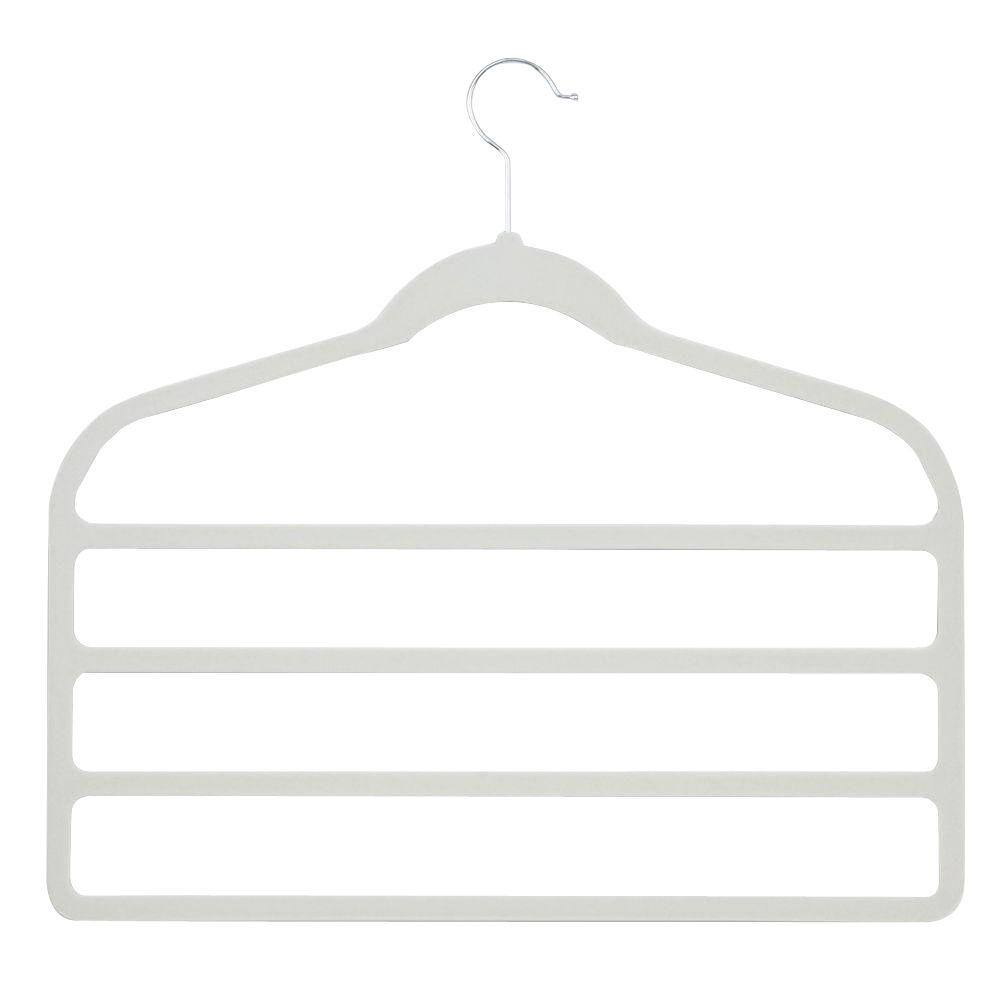 HoneyCanDo Velvet Touch 4Step White Pant Hanger (10Pack)HNGZ01949
