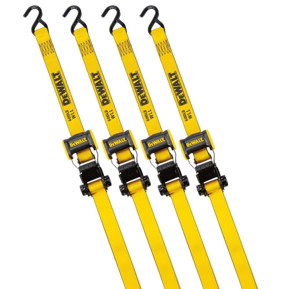 DeWalt Heavy-Duty Yellow & Black 12ft Ratchet Strap Set