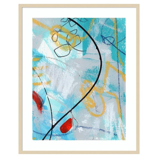 Amanti Art Whirlwind IX by Laura Gibson 33 in. W x 41 in. H. Wood Framed Wall Art Print Framed in Brown