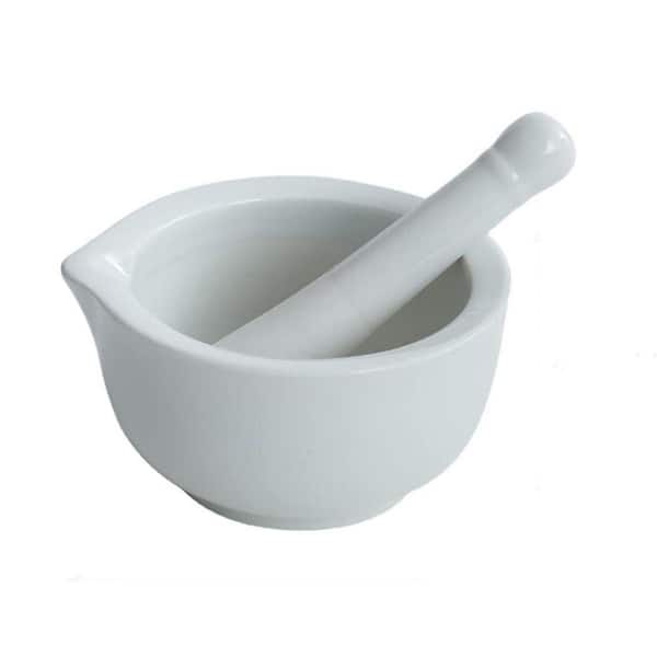 Porcelain Mortar and Pestle Green Mixing Grinding Bowl Crusher Set Spice Herb Grinder Restaurant Kitchen Tool