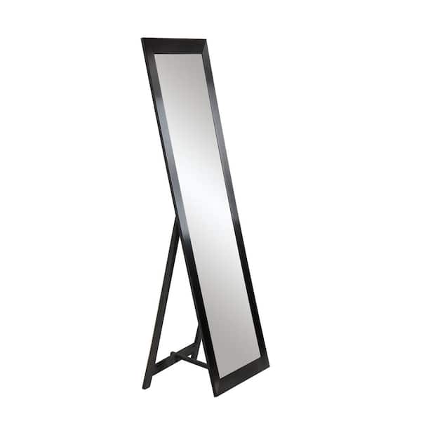 BrandtWorks Black Satin Freestanding Full Length Mirror 21.5 in. W x 71 in. H