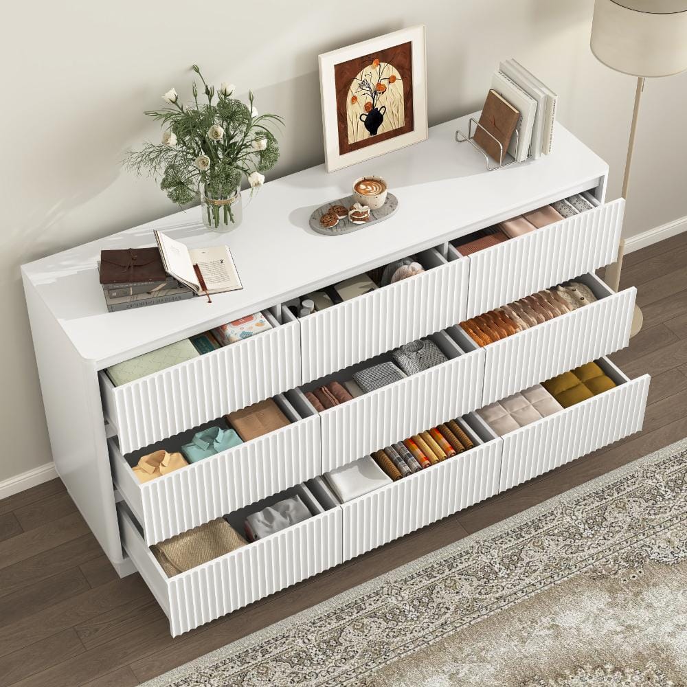 White 31.6 in. H Makeup Vanity Dresser with 9 Drawers price history on PriceWatchPro