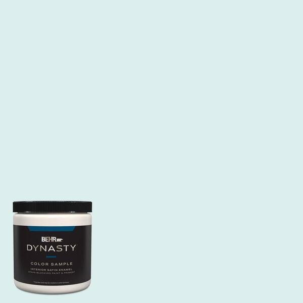BEHR DYNASTY 8 oz. #520C-1 Spring Rain Satin Enamel Stain-Blocking Interior/Exterior Paint and Primer Sample