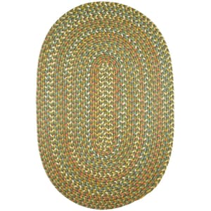 Revere Olive 3 ft. x 5 ft. Oval Indoor/Outdoor Braided Area Rug
