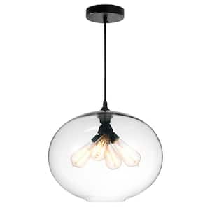 Glass 4 Light Down Pendant With Finish
