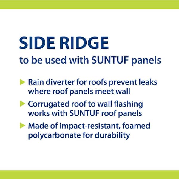 4 ft. Solar Grey Side Polycarbonate Roof Panel Ridge 4 ft. Solar Grey Side Polycarbonate Roof Panel Ridge