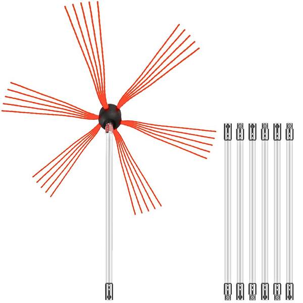 thumbnail image 2 of Flue Brush Chimney Liner Brush With Flue Cleaning Rods | Poly Chimney Brush Kit - Rockford Chimney Chimney Typhoon Power Sweeping Set 2 of 14