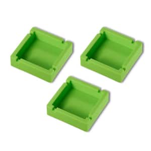 Elora Green Silicon Unbreakable Cigarette Ashtray (3-Pack)