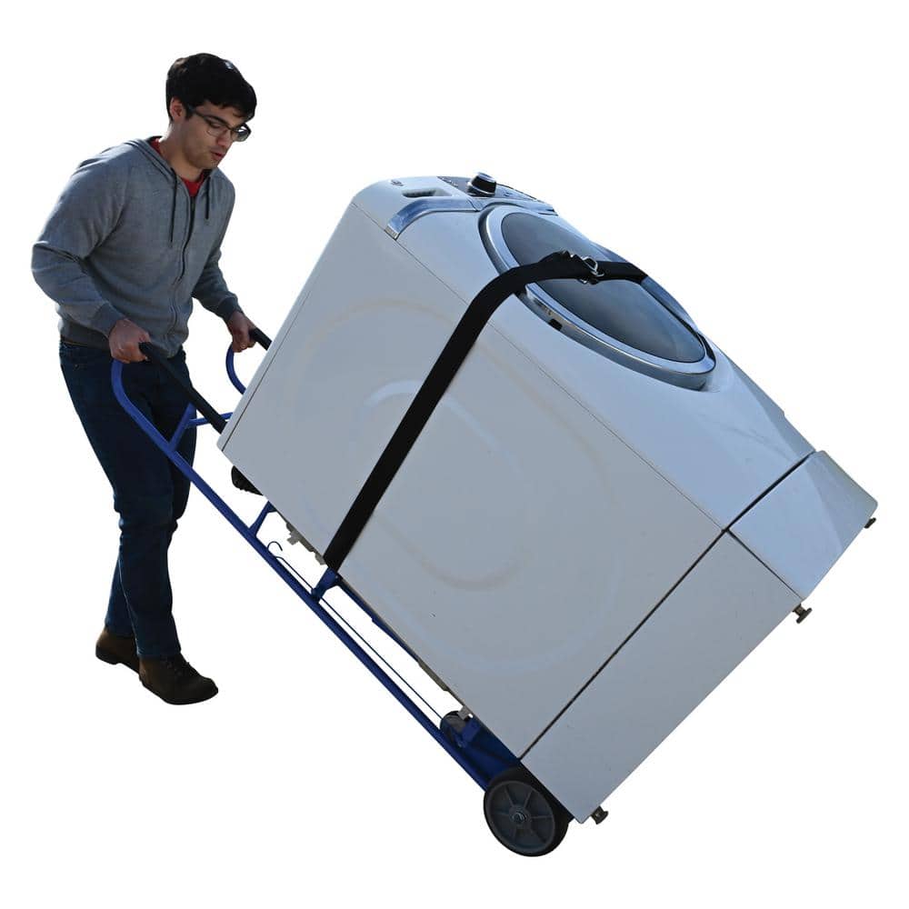 Heavy-Duty Black Steel Appliance Hand Truck with Strap