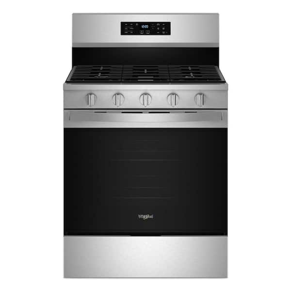30 in. 5 Burners Freestanding Gas Range in Fingerprint Resistant Stainless Steel with Air Cooking Technology
