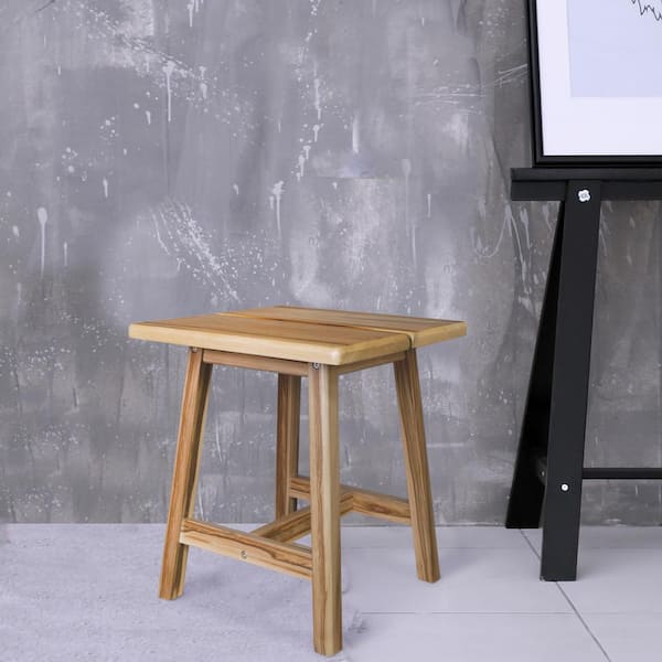 American Trails Natural 100% American Hardwood Rectangle Stool with Split Top