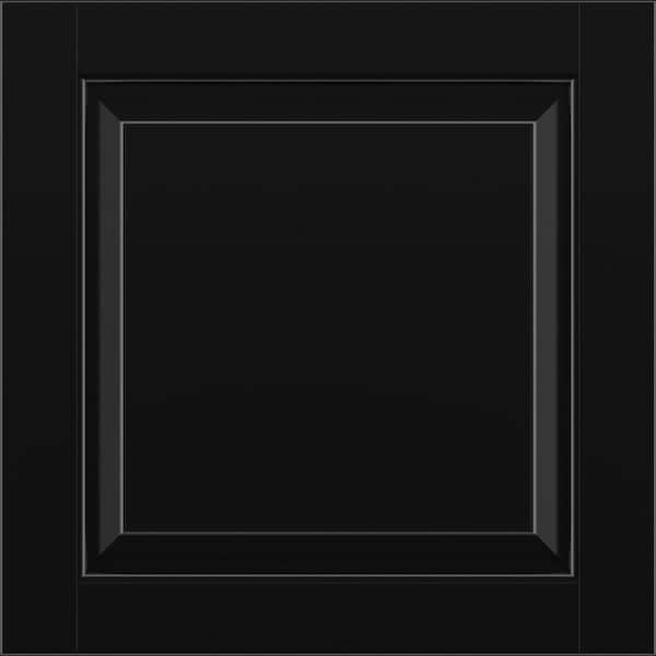 American Woodmark Westerly 11 9/16-in. W x 3/4-in. D x 11 1/2-in. H in Painted Black Cabinet Door Sample