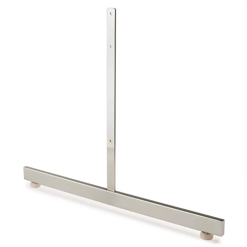 18 in. H x 24 in. L Chrome T-Shaped Leg for Freestanding Gridwall Panel (Pa