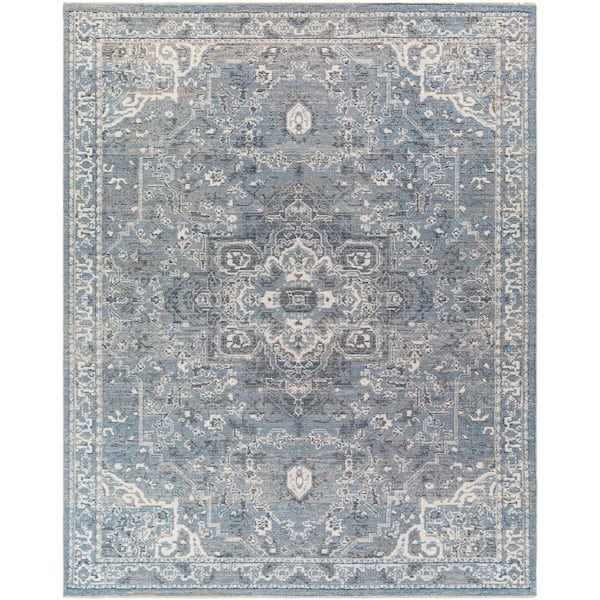 Livabliss Mejia Dark Blue 8 ft. x 10 ft. Traditional Indoor Area Rug