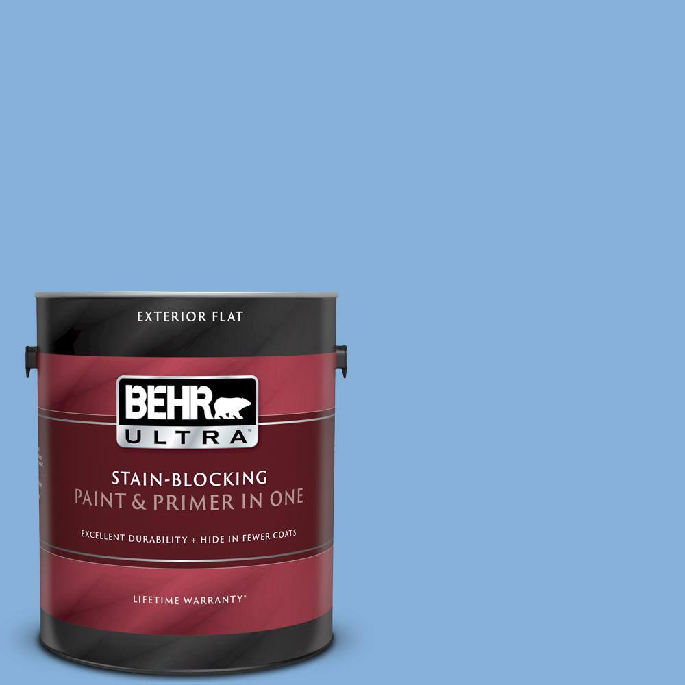 BEHR ULTRA 1 gal. PPU1512 Bluebird Flat Exterior Paint