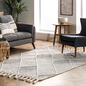 Becca Ivory 5 ft. x 8 ft. Moroccan Wool Area Rug