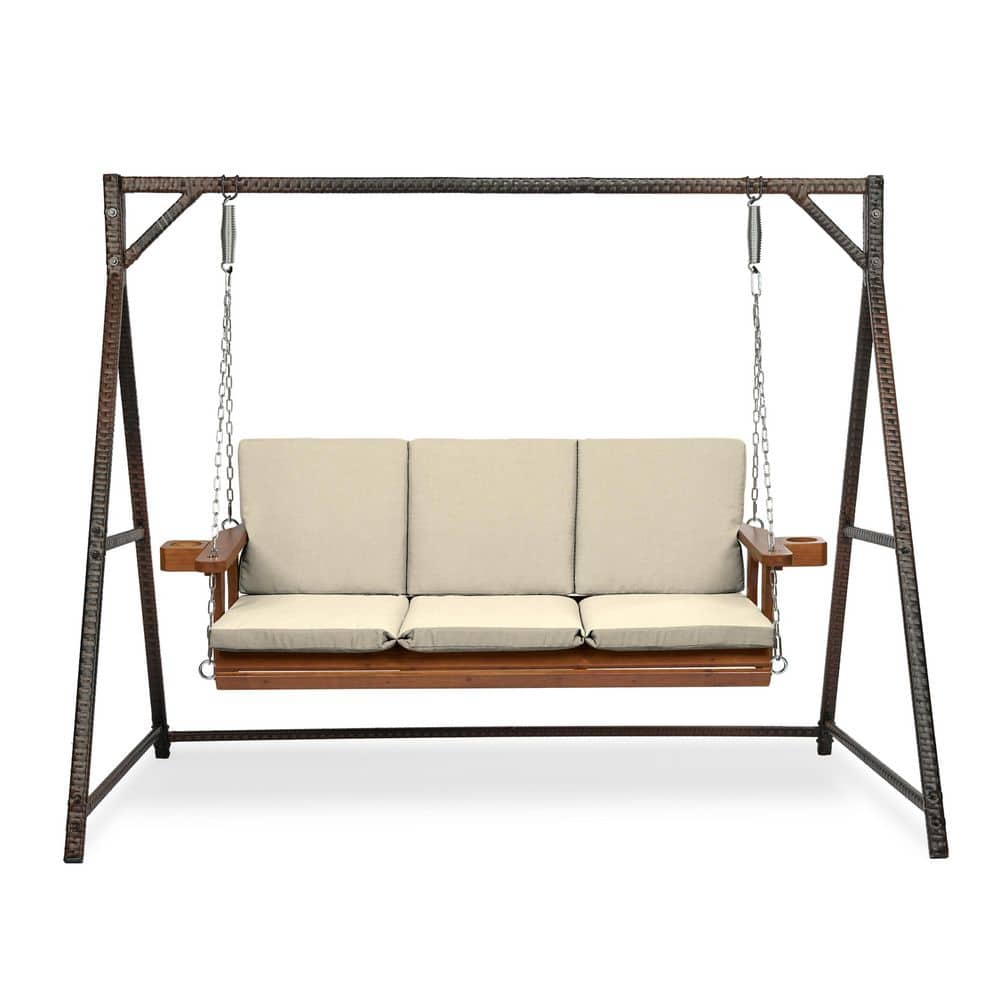 Indoor / Outdoor Swing Cushion Set, Cushion Set for swing or bench Tan Leala price history on PriceWatchPro