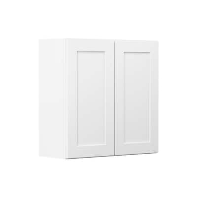 Shaker Ready To Assemble 30 in. W x 30 in. H x 12 in. D Plywood Wall Kitchen Cabinet in Denver White Painted Finish